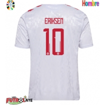Camiseta Dinamarca Christian Eriksen #10 Visitante Equipación Eurocopa 2024 manga corta
